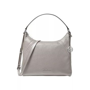 Fingerhut - Michael Kors Aria Large Shoulder Bag - Pearl Grey