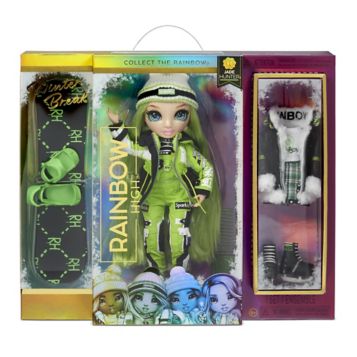 fingerhut rainbow high winter break fashion doll jade hunter green