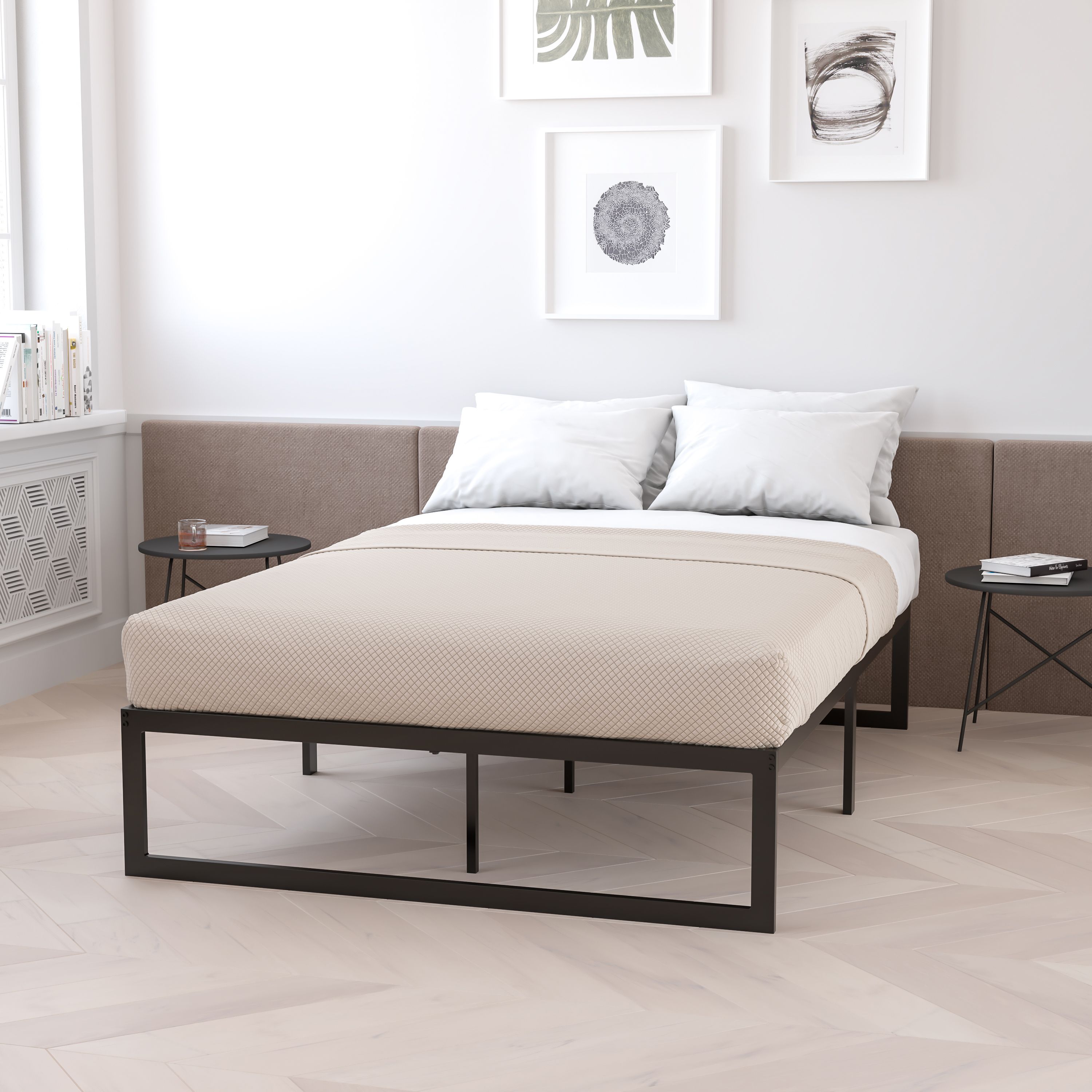 Fingerhut Flash Furniture 14 Metal, Solid Metal Platform Bed Frame