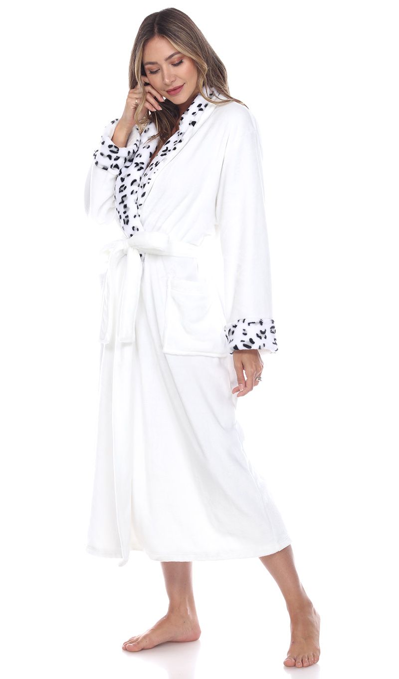 Plush discount wrap robe