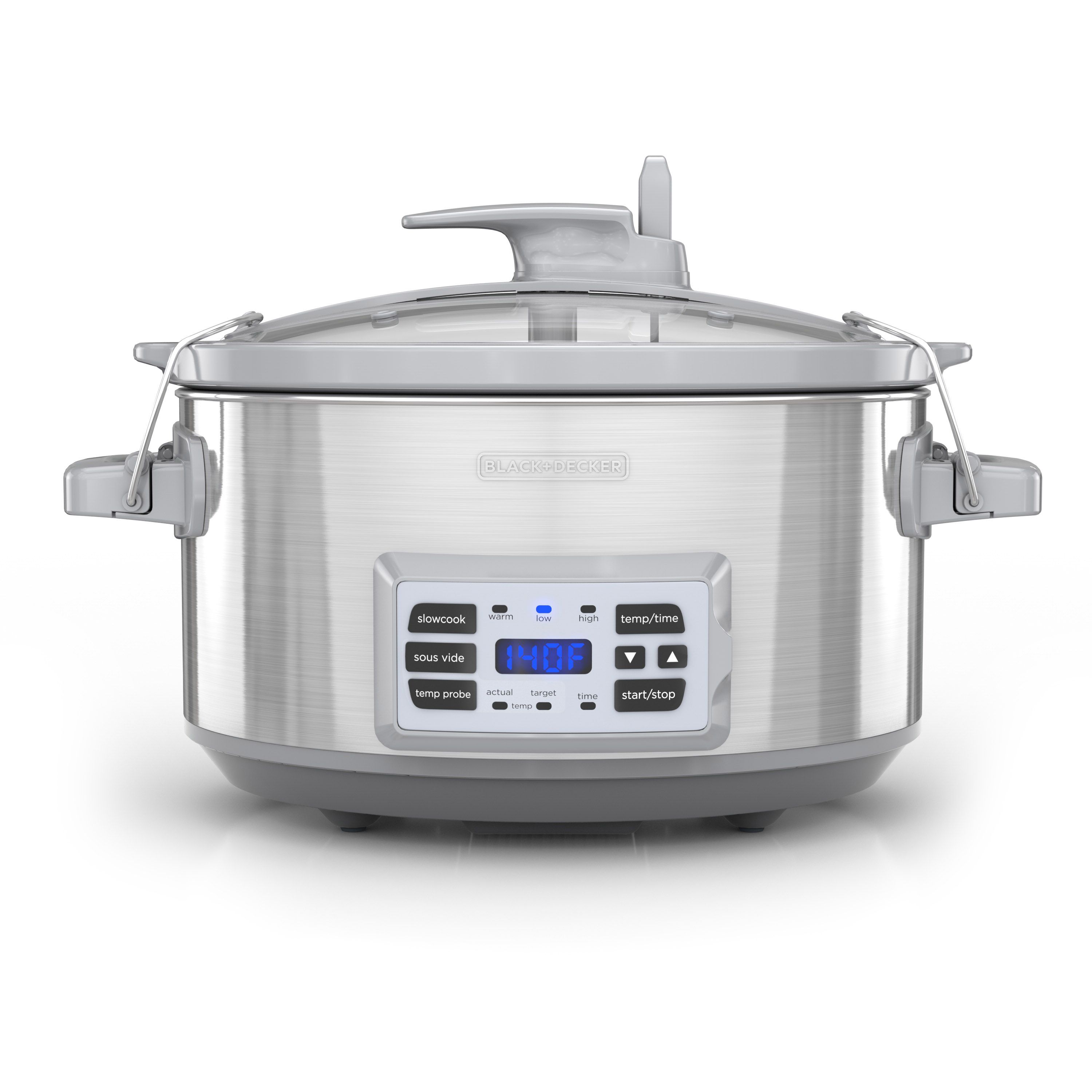 Fingerhut - BLACK+DECKER 7-Qt. Locking-Lid Digital Slow Cooker