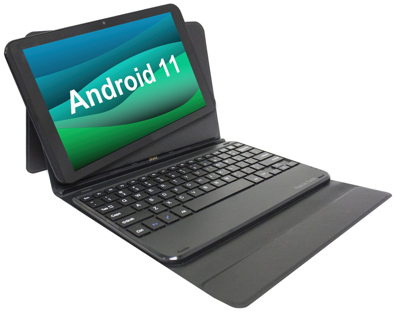 Fingerhut - Visual Land Prestige Elite 10QH 10.1" HD MediaTek 2GB Memory  64GB Flash Storage Android Tablet with Keyboard/Case – Black