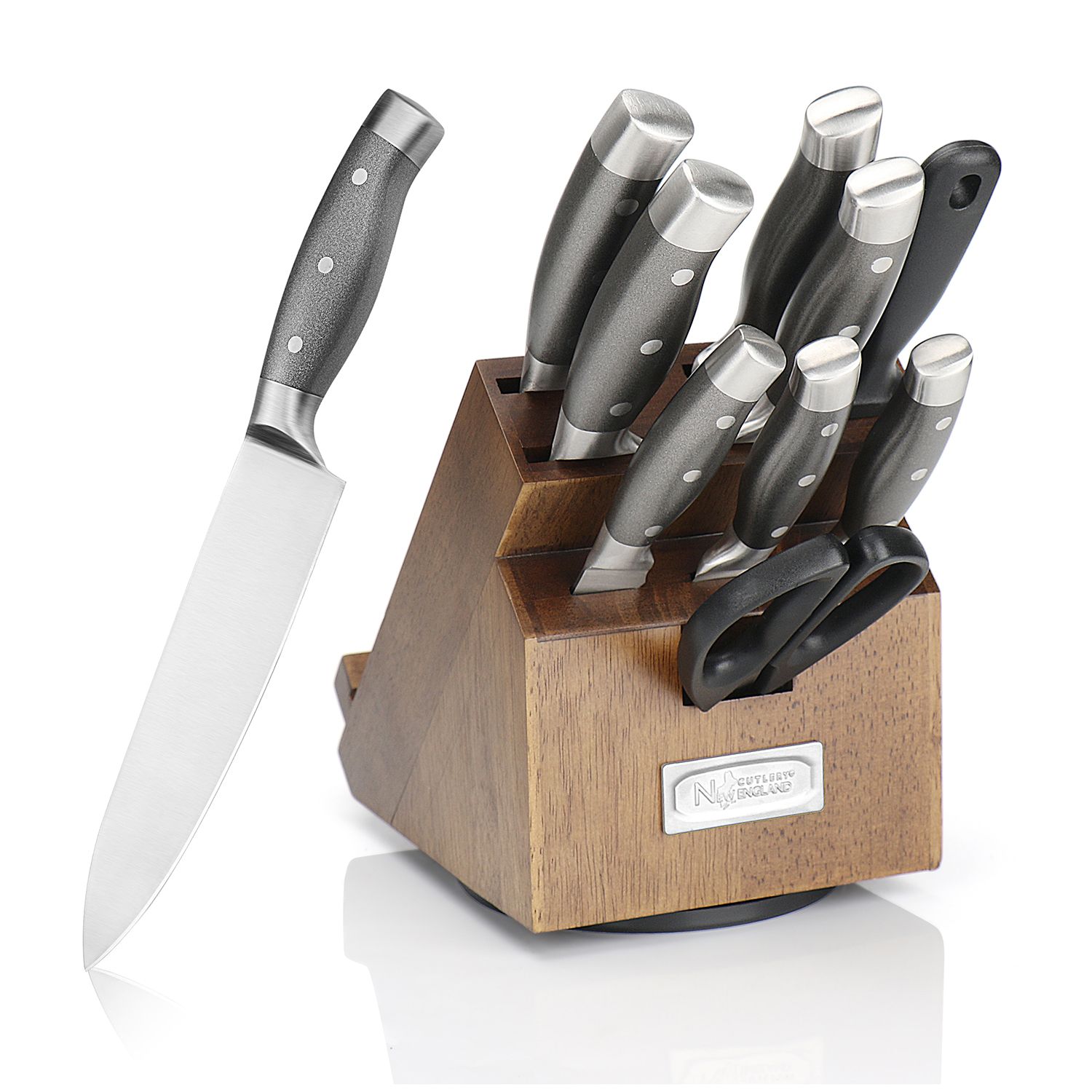 Fingerhut - Gourmet Edge 15-Pc. Full Tang Classic Knife Block Set