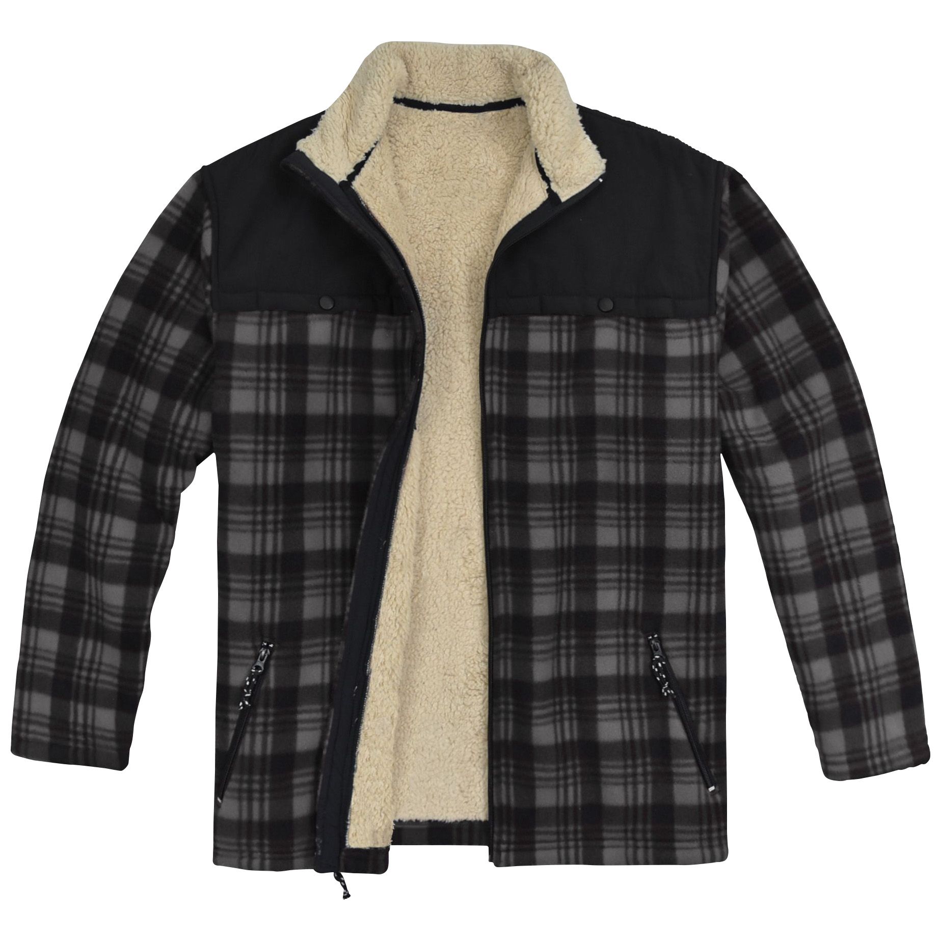 Fingerhut - Victory Outfitters Men's Buffalo Plaid Fleece-Lined Jacket