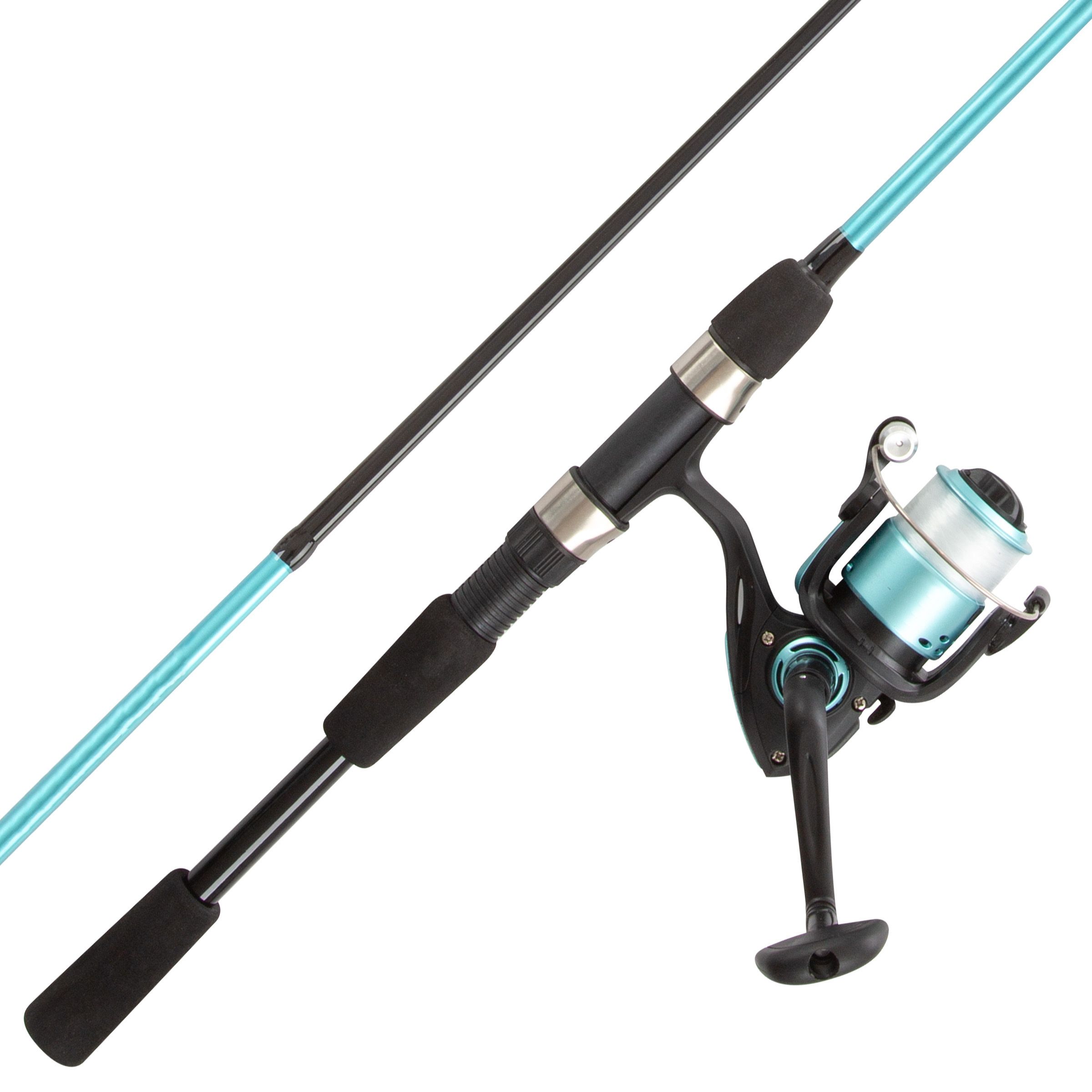 Fingerhut - Leisure Sports Beginner Spinning RH Fishing Rod and Reel Combo  - Light Blue