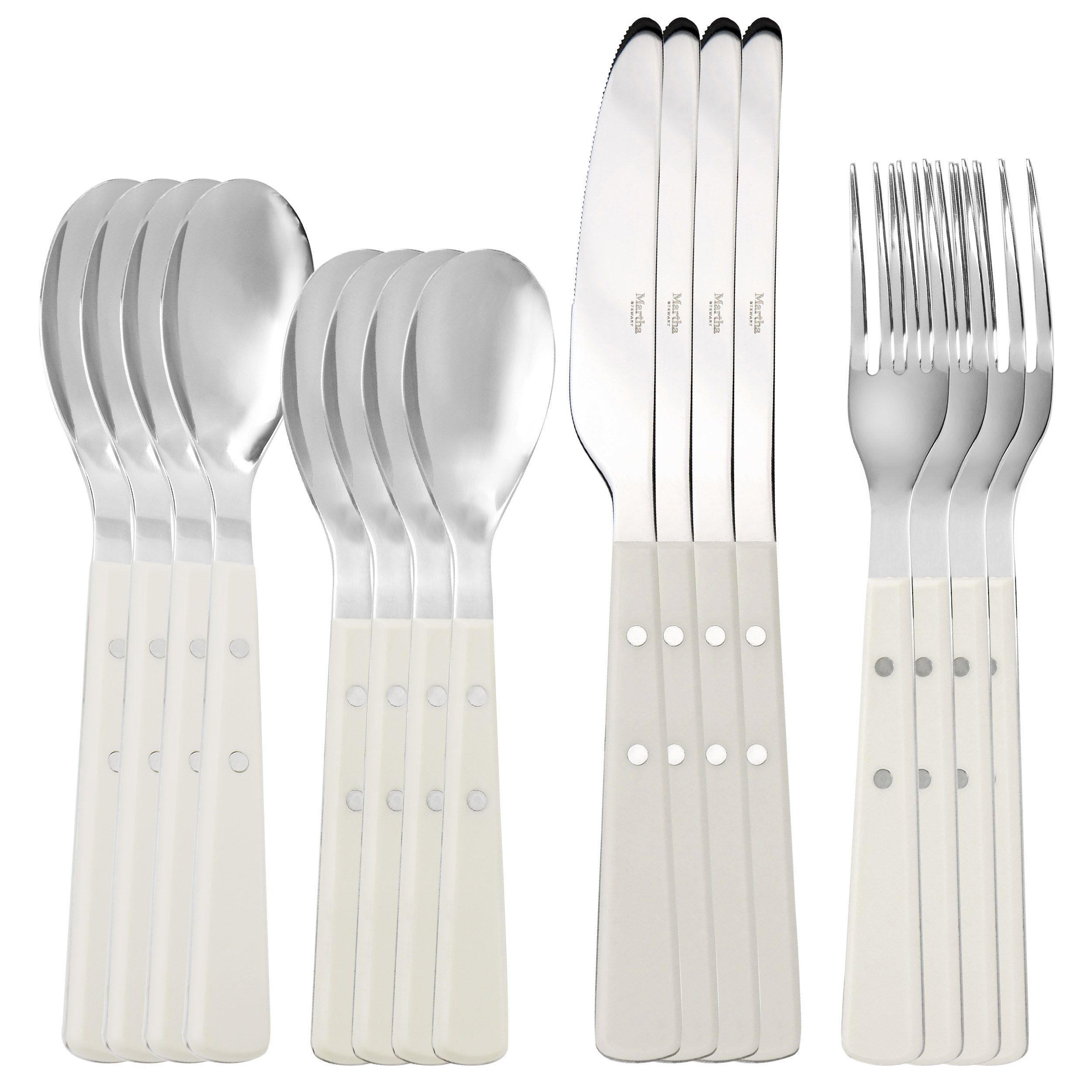 Martha Stewart Everyday Three Piece Stainless Steel Cutlery Set In