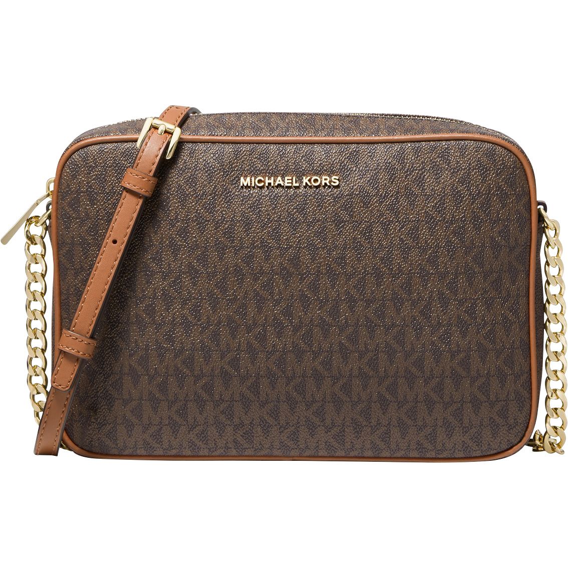 Michael Kors Signature Bag Leather Exterior Crossbody Bags