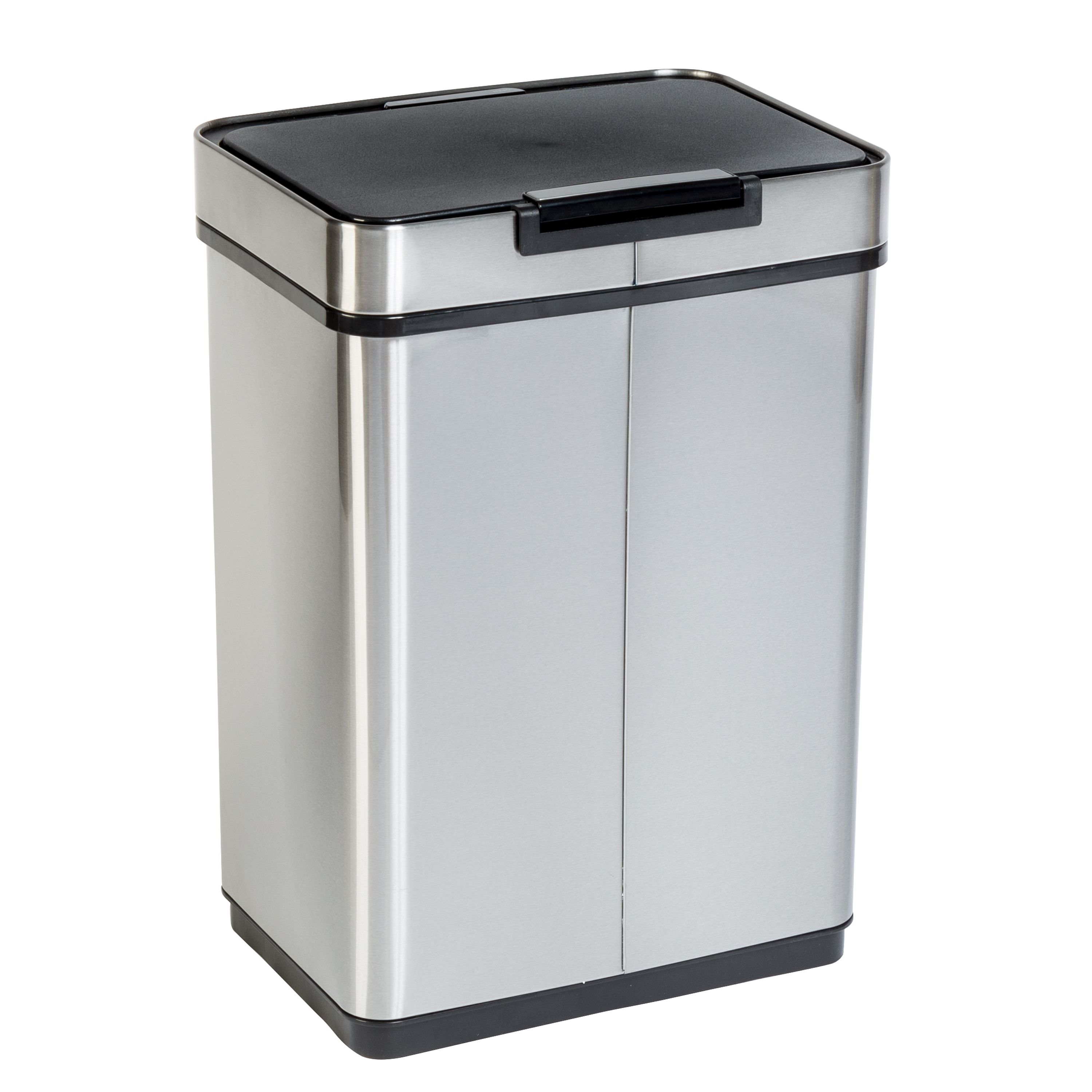 Fingerhut - Honey-Can-Do Stainless Steel Step 13-Gallon Trash Can with Lid