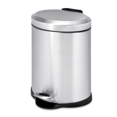 Fingerhut - Honey-Can-Do Stainless Steel Step 13-Gallon Trash Can with Lid