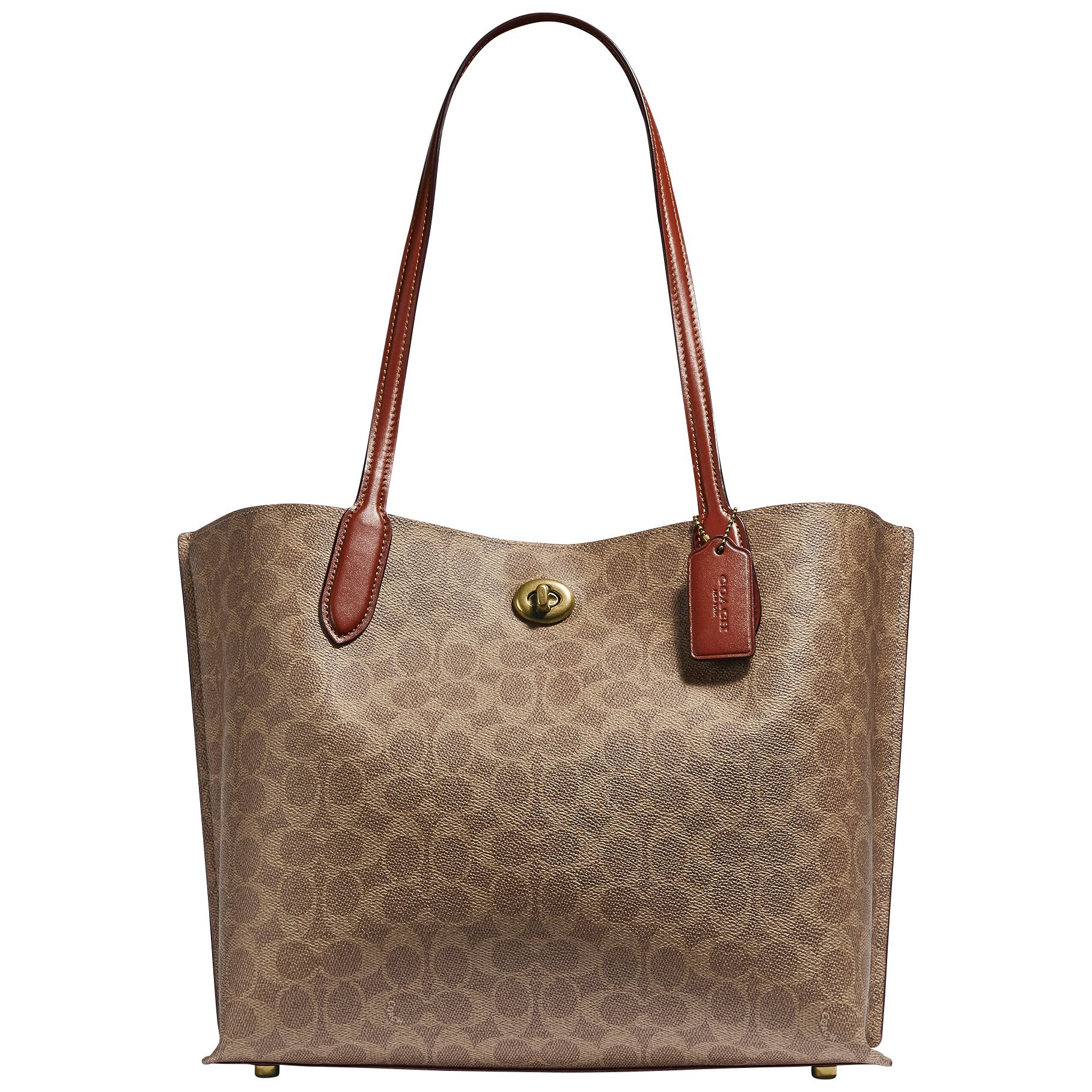 Fingerhut Coach Willow Signature Tote Tan