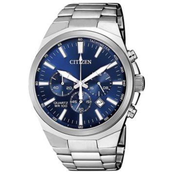 Citizen men's blue dial stainless steel bracelet on sale watch