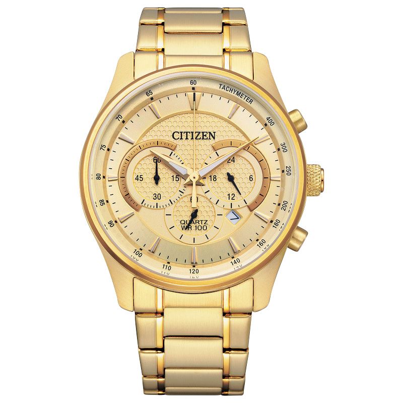 Citizen watch men's gold tone stainless steel on sale bracelet