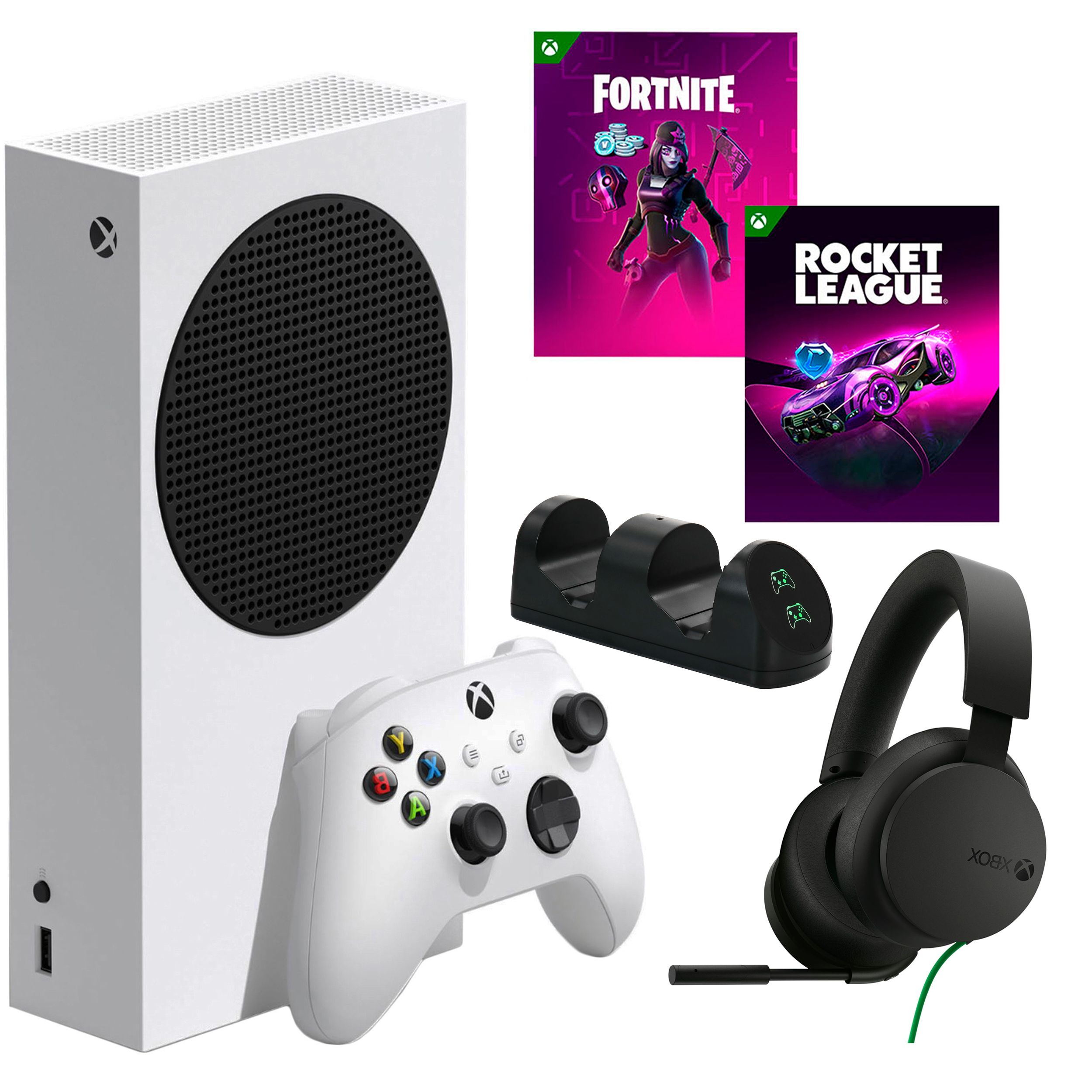 Xbox Series S Console With Fortnite And Rocket League System Bundle