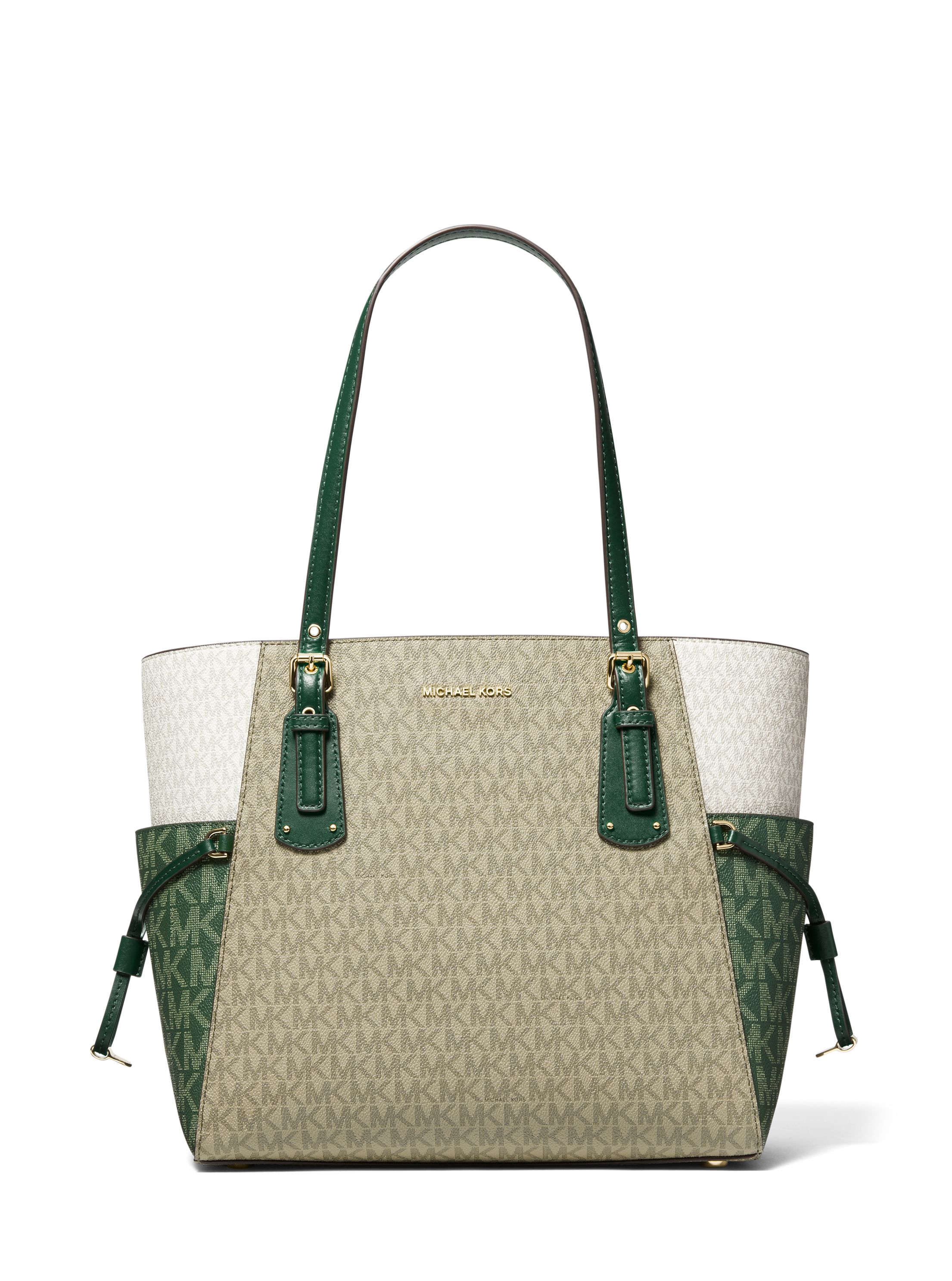 Michael Kors Voyager Large East West Tote Bag Saffiano Leather Racing Green