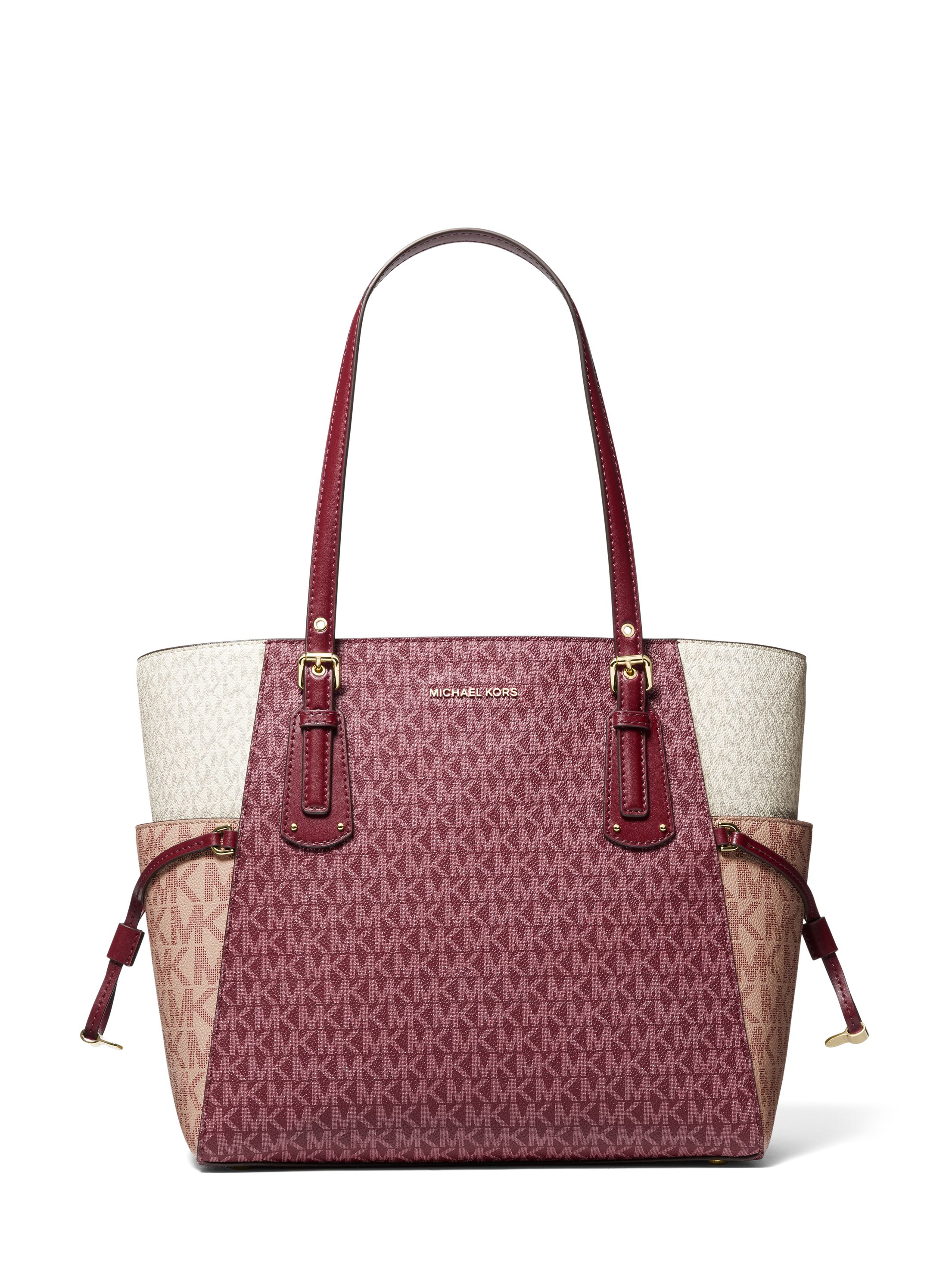 Fingerhut - Michael Kors Signature Voyager East/West Tote – Berry