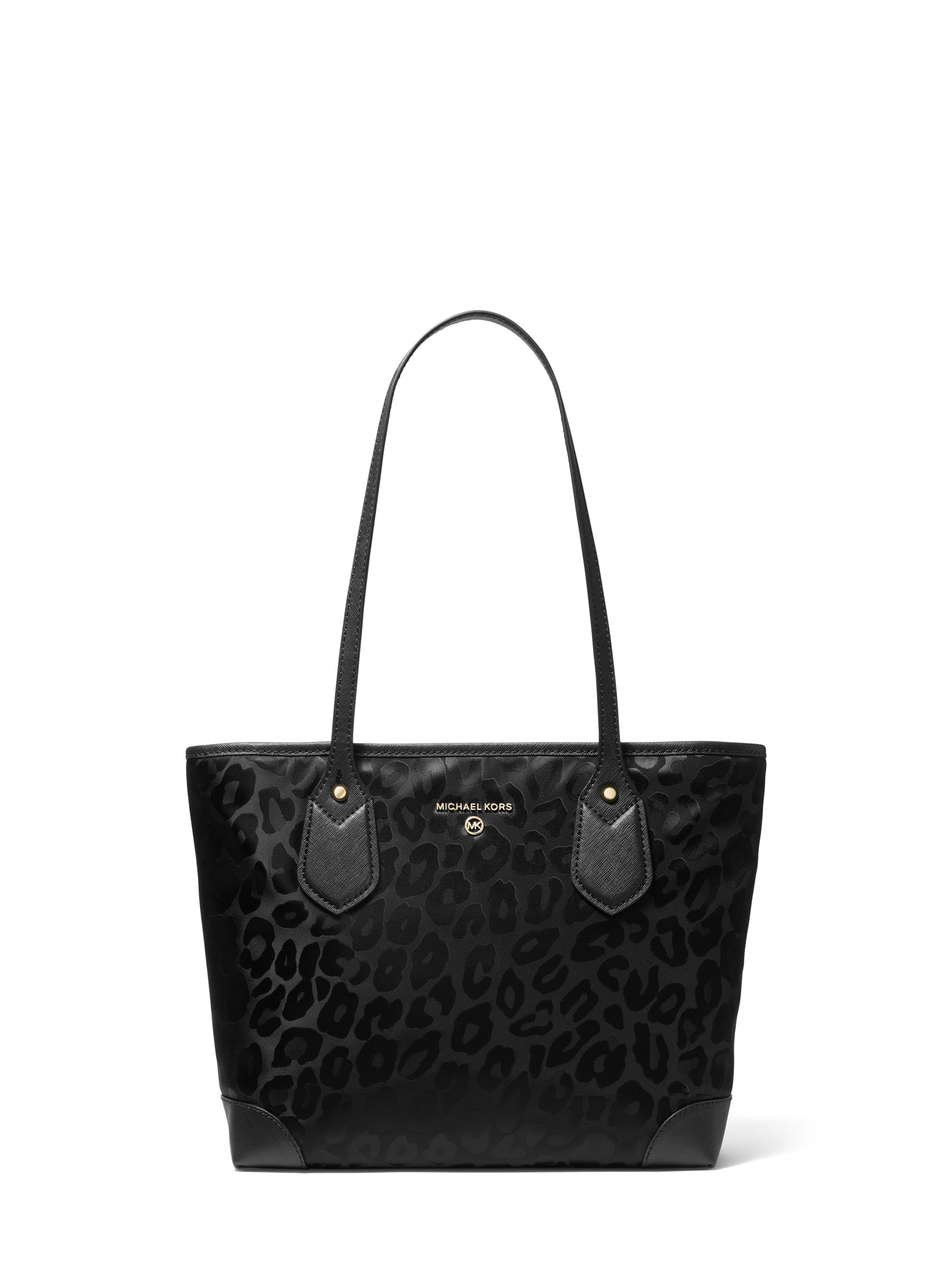 Black Printed Michael Kors Tote Blck Bag