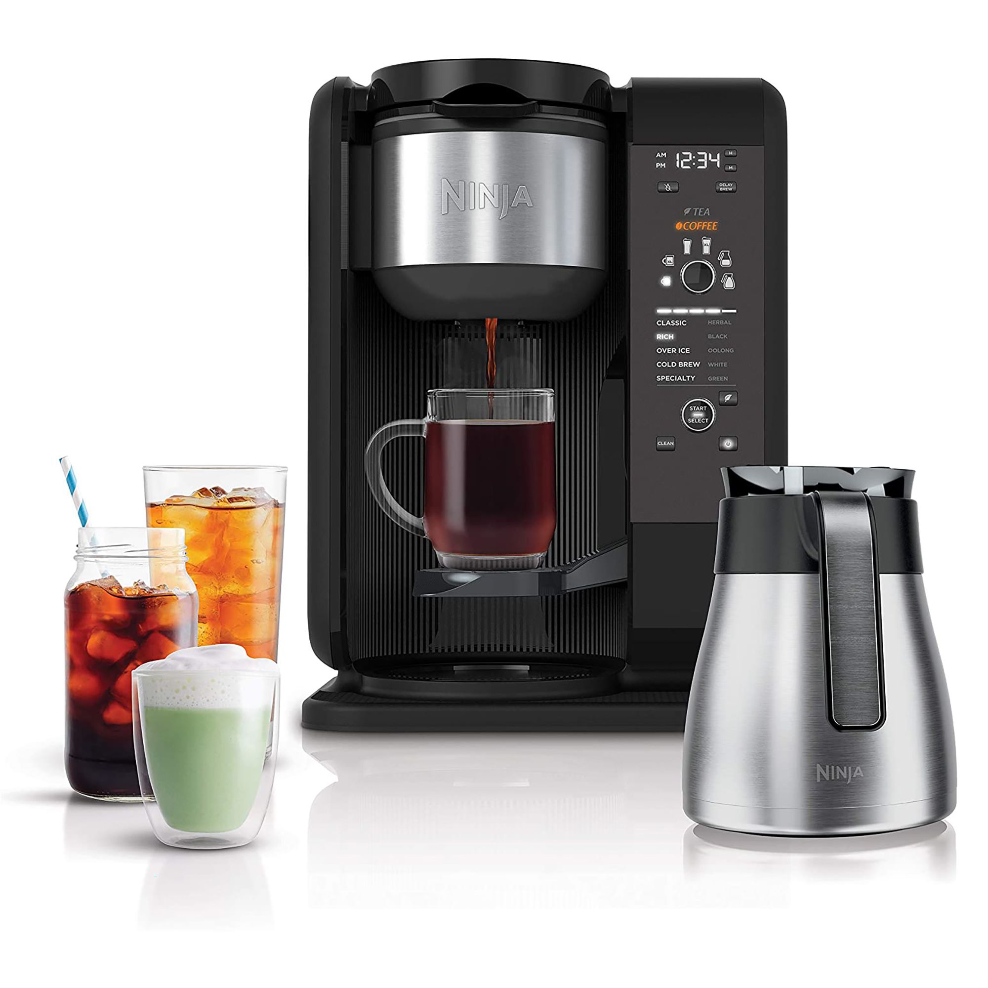 Fingerhut - De'Longhi All-In-One Programmable Coffee and Espresso Maker,  Cappuccino, Latte Machine with Advanced Milk Frother