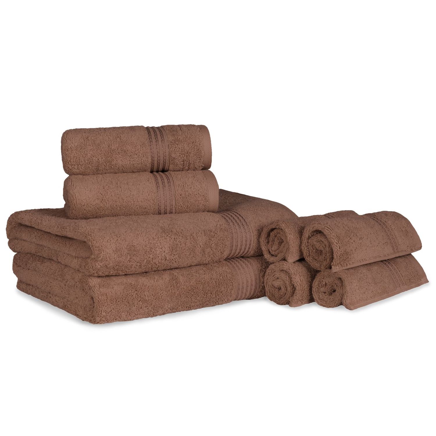  Superior Solid Egyptian Cotton Bath Towel Set, 30 x