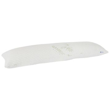 Lucid Comfort Collection Shredded Memory Foam Body Pillow, White