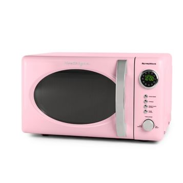 Fingerhut - Nostalgia Retro 0.7 Cu. Ft. 700-Watt Countertop Microwave Oven  - Pink