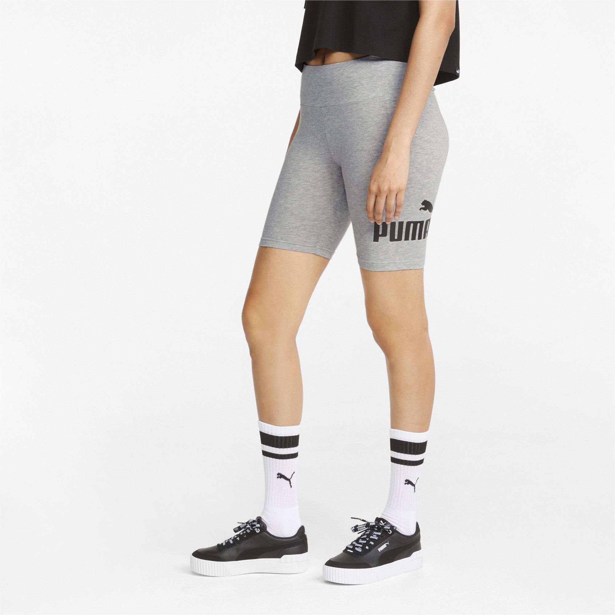 Essentials Logo Women's Short Leggings, Puma Black