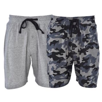 Fingerhut - Hanes Men's 2-Pack Camo-Print Knit Sleep Shorts