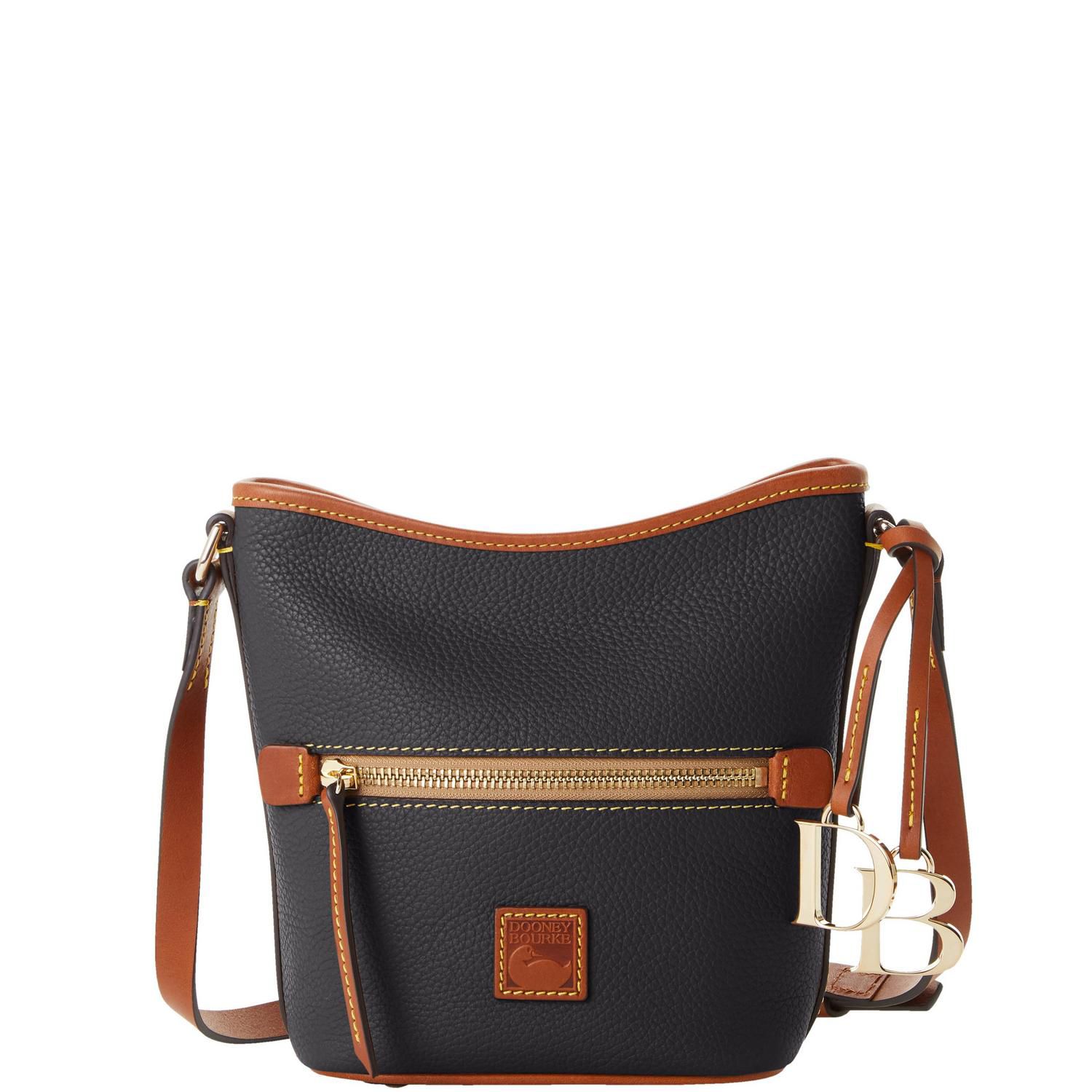 Fingerhut Dooney Bourke Pebble Grain Small Zip Sac Black