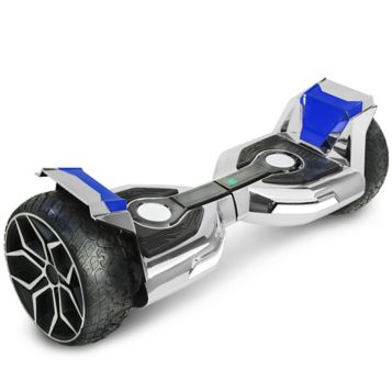 Silver hoverboard 2025 with bluetooth