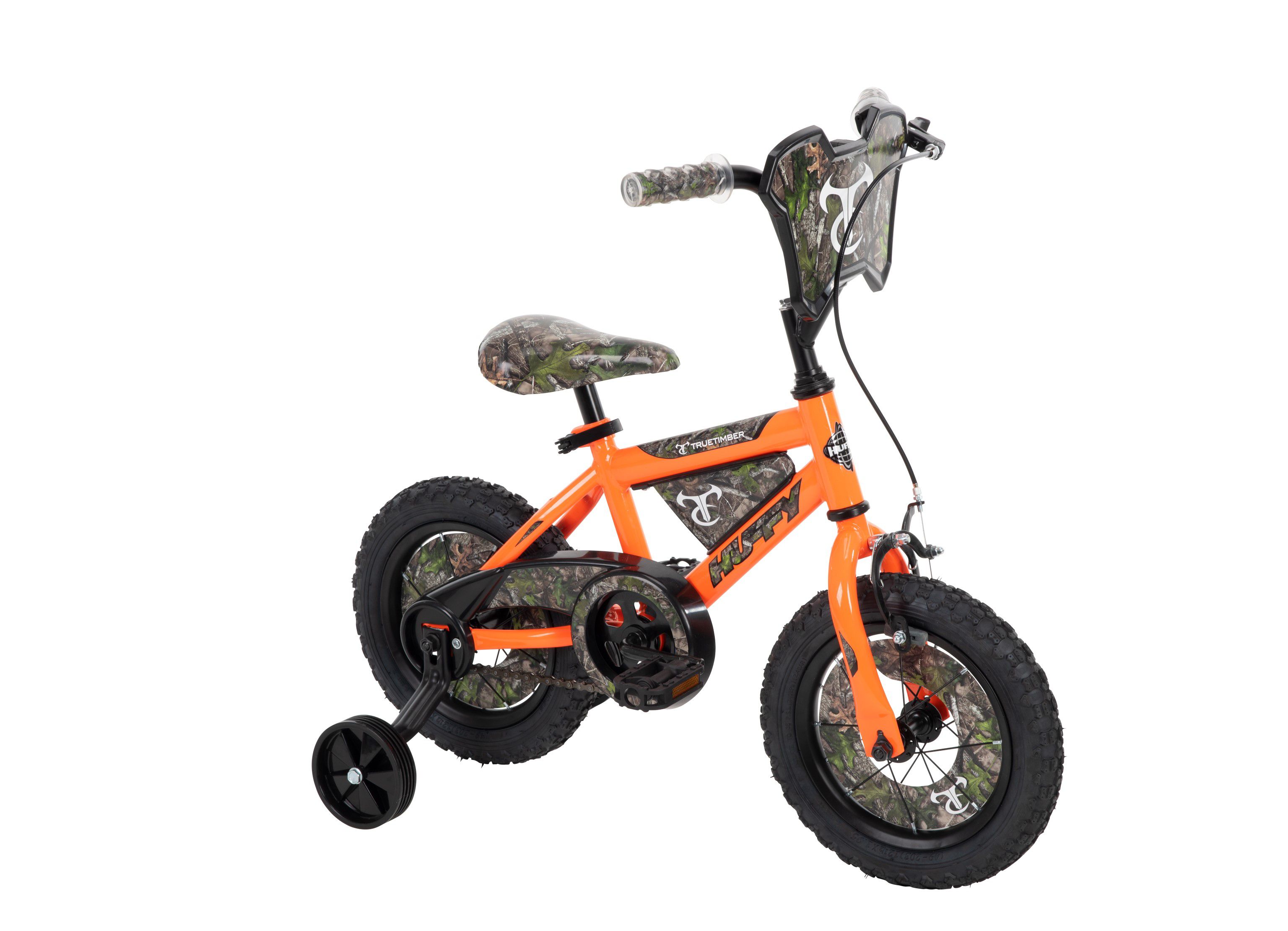 Orange bike discount with training wheels