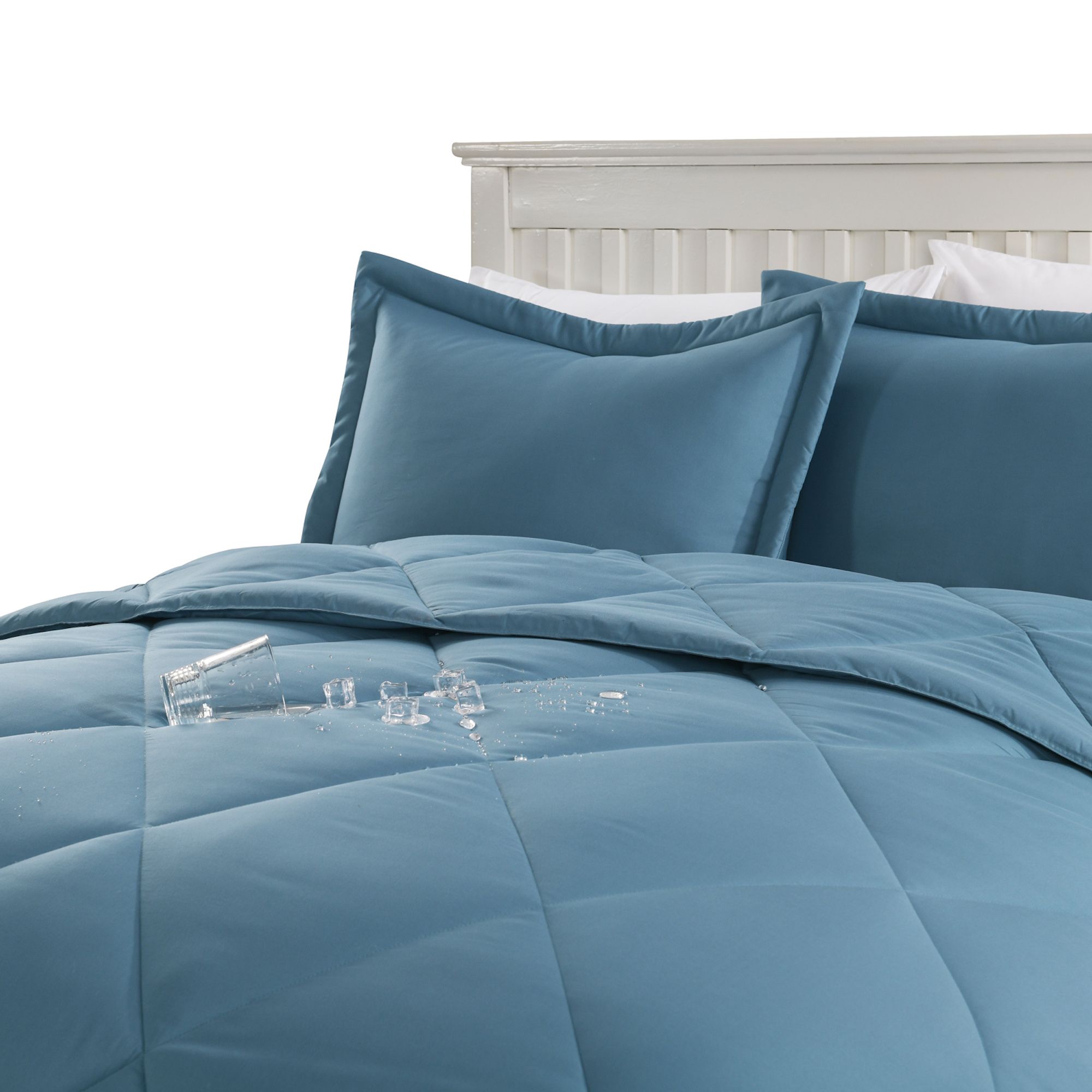 Stayclean Bacteria Inhibiting Diamond Stitch Comforter Set - On