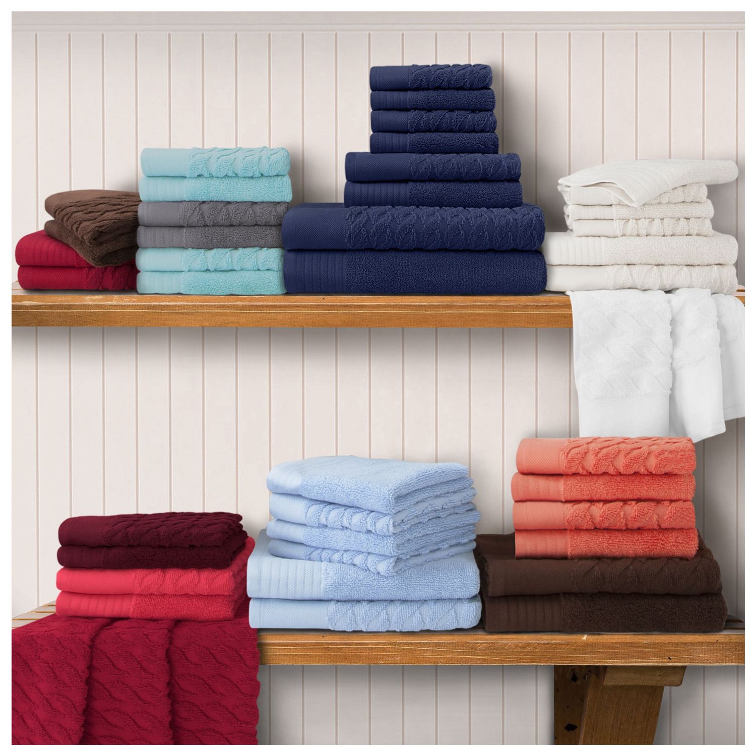 Ultra Soft Cotton Towel Set - Includes 1 Bath Towel + 2 Hand