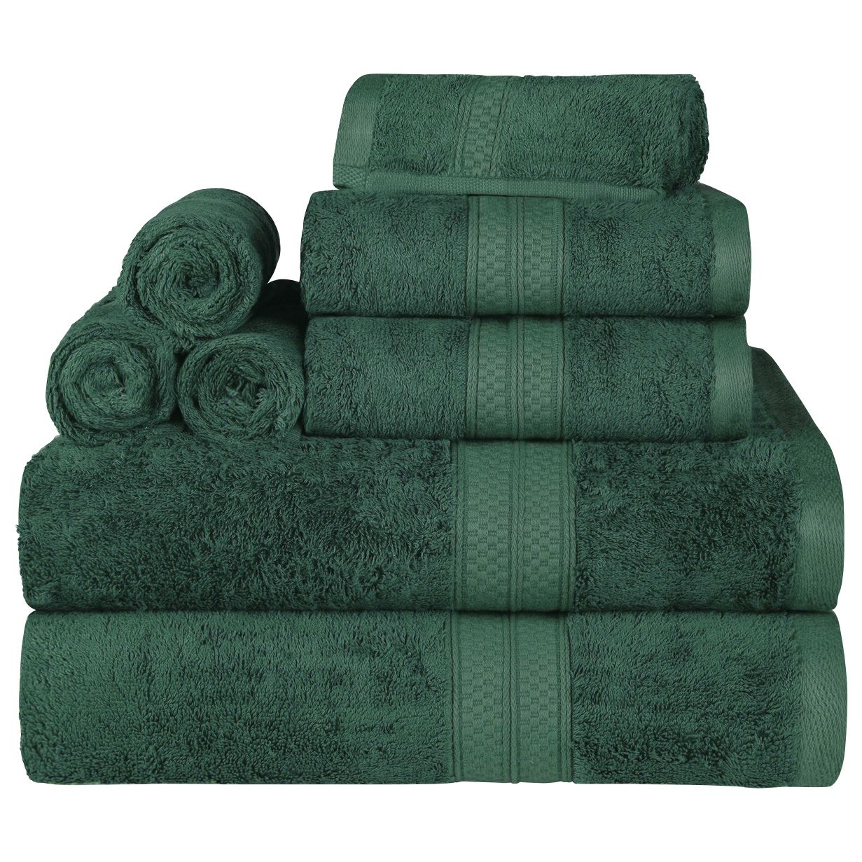 Fingerhut - Superior Cotton/Rayon-From-Bamboo 8-Pc. Bath Towel Set