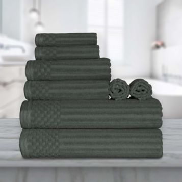 SOHO Living Towel Set, Bath Hand Washcloth 8-Piece