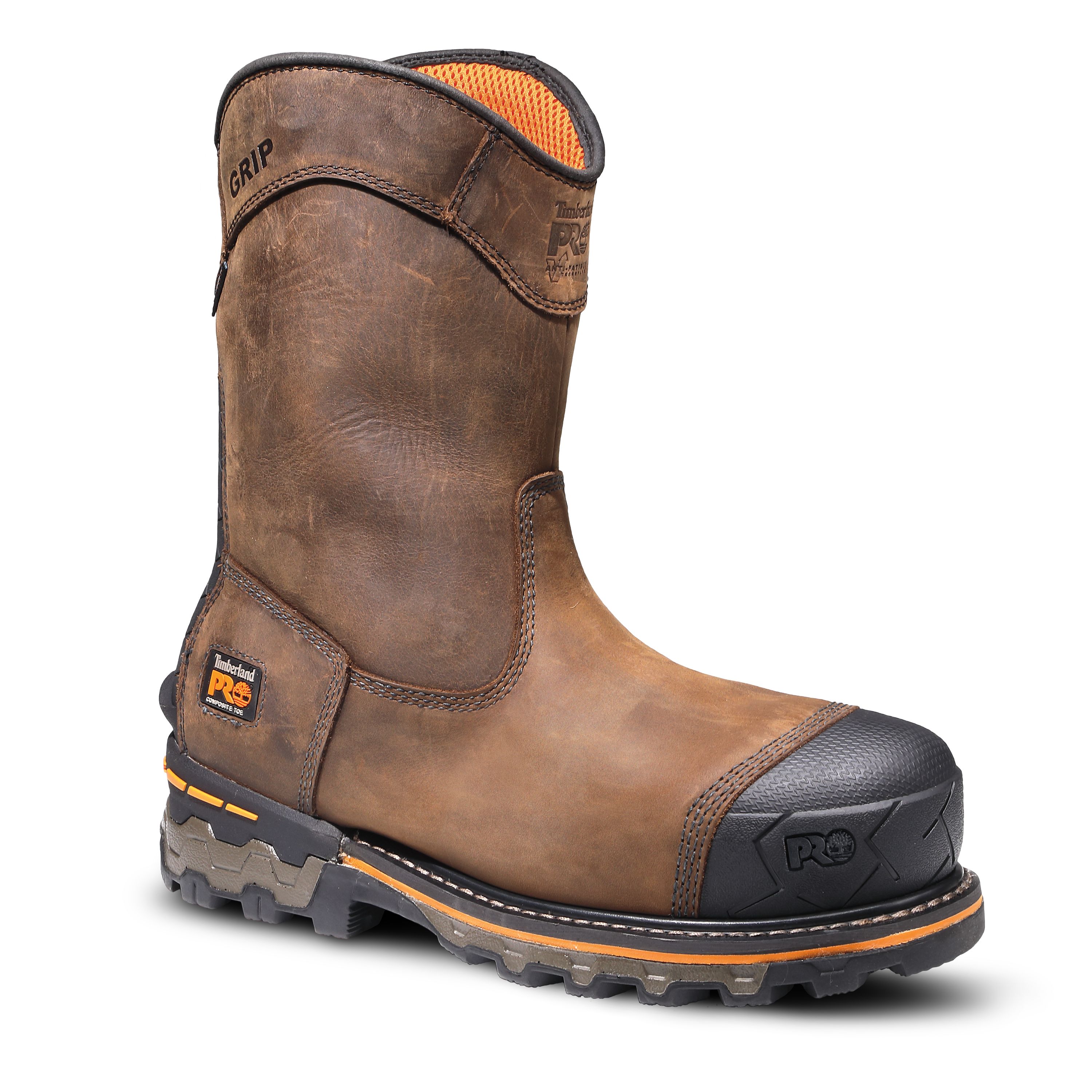 Insulated steel toe pull on store work boots