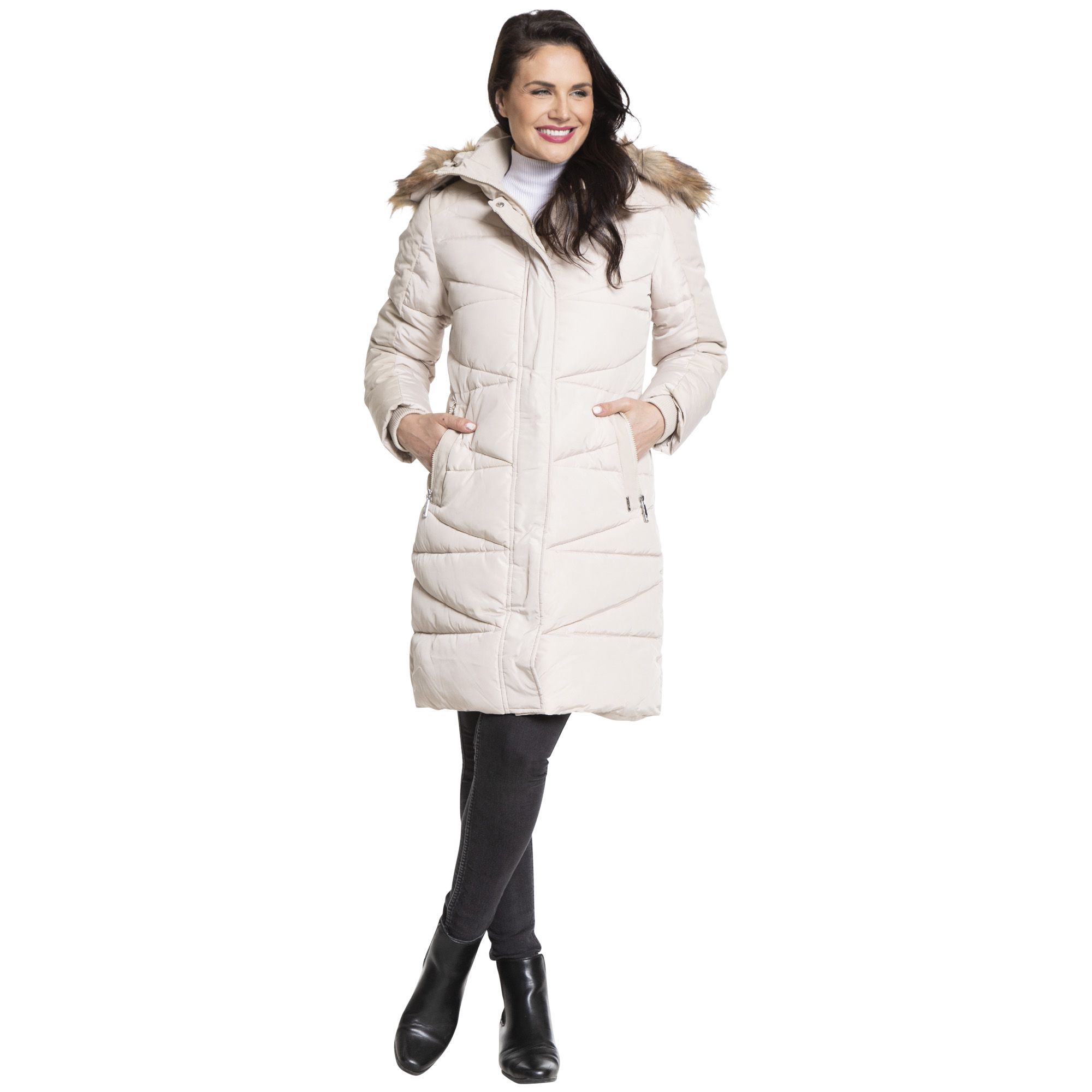 Women's nine west store quilted puffer coat