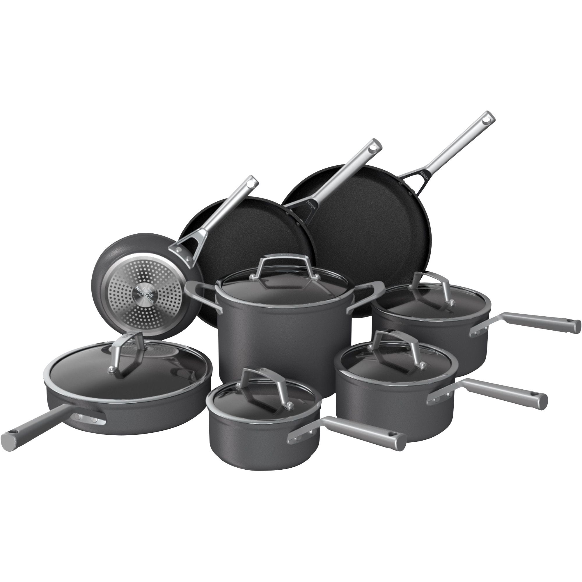 Fingerhut - Rachael Ray 10-Pc. Nonstick Hard-Anodized Aluminum Cookware Set