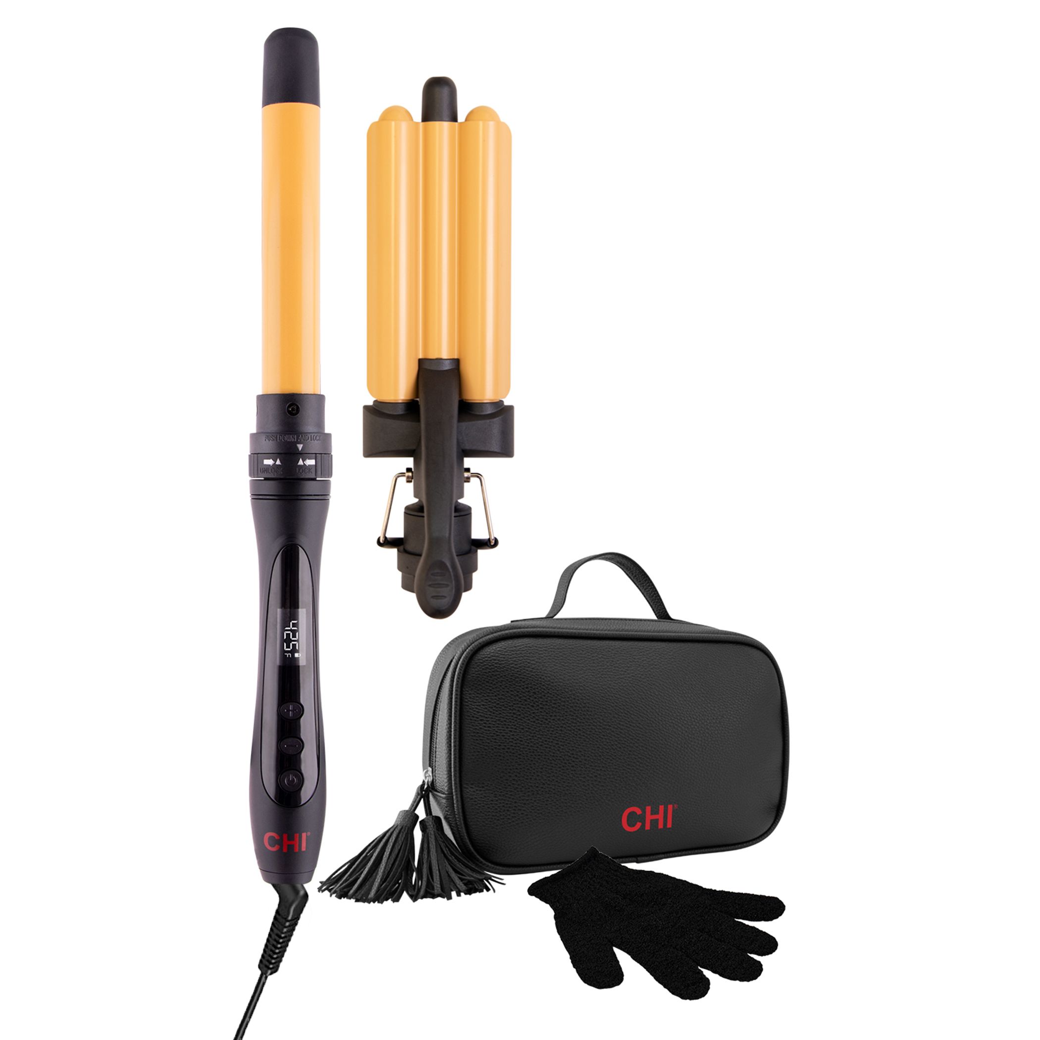 Chi curling iron with interchangeable outlet barrels