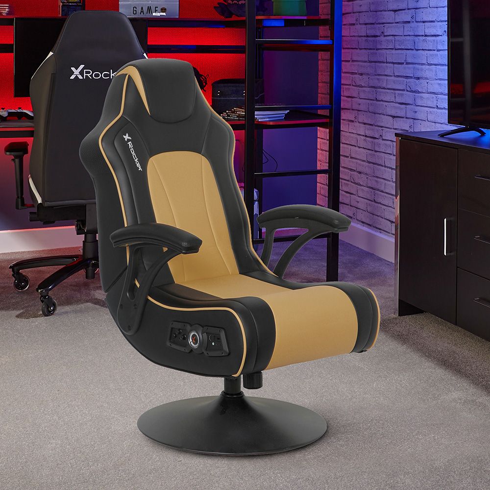 Fingerhut X Rocker Torque 2.1 Dual Audio Pedestal Gaming Chair