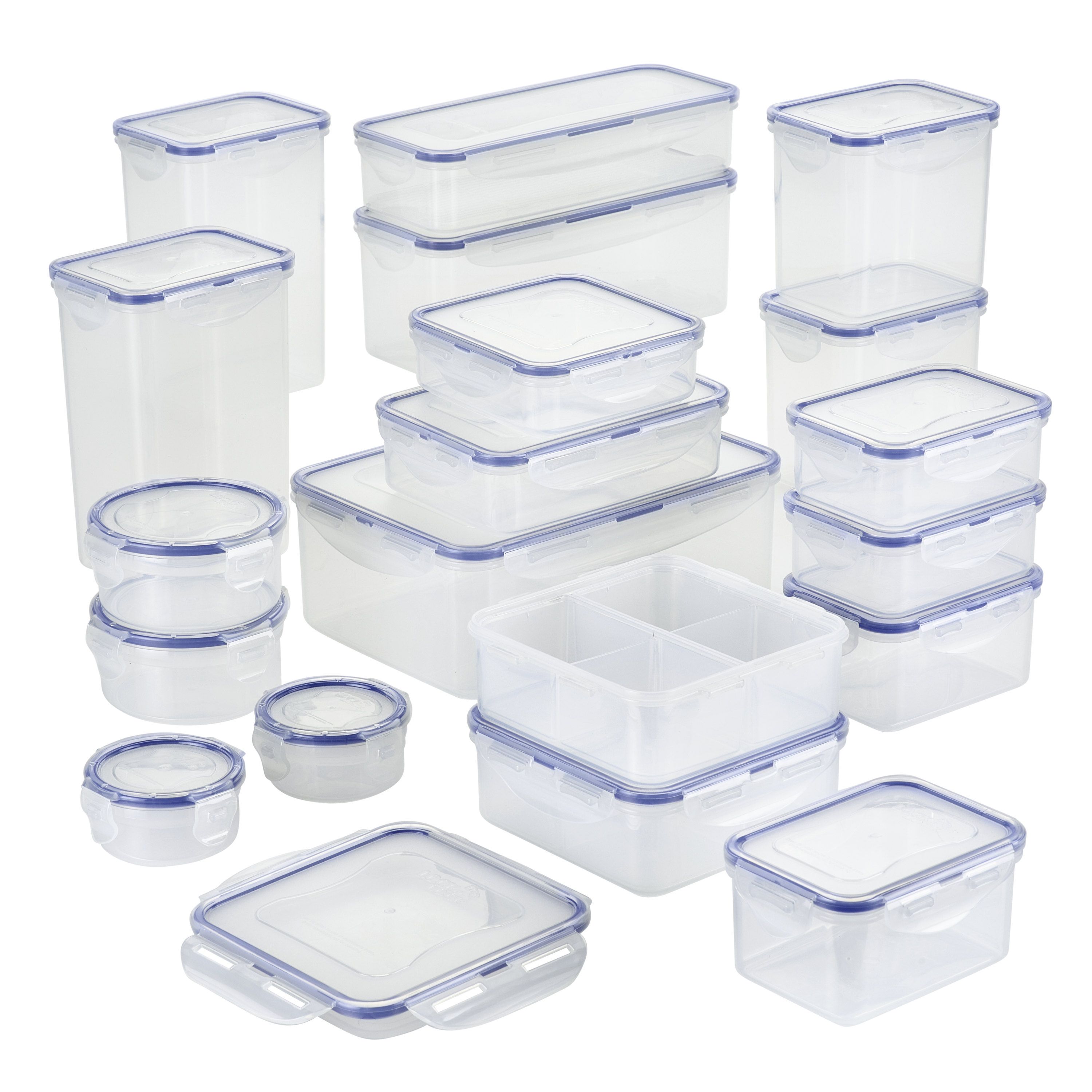 LOCK & LOCK Easy Essentials Food Storage Container Set, 4-Piece -Clear