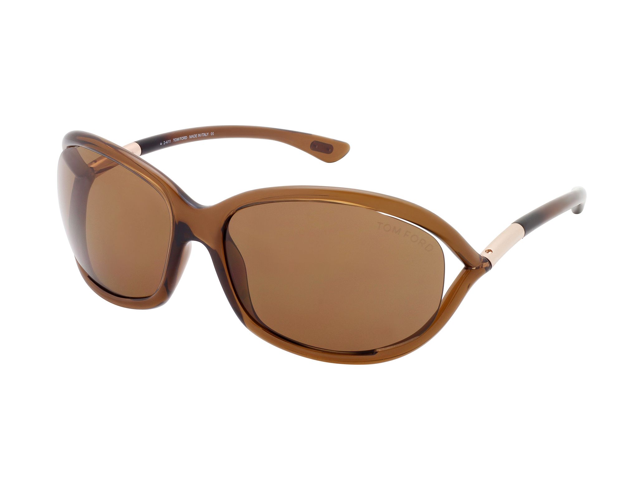 Fingerhut - Tom Ford Women's Jennifer Polarized Sunglasses – Dark  Brown/Brown