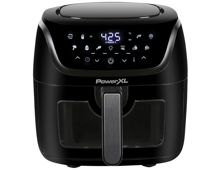 PowerXL Large 8-Quart Nonstick Air Fryer with One-Touch Digital Display -  Black