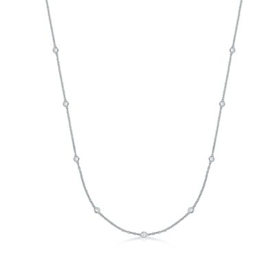 Leslie's Sterling Silver Rhodium-plated Polished Lock and Key Necklace