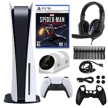Fingerhut - Sony PlayStation 5 Console Bundle with Accessories Kit and  Spider-Man: Miles Morales