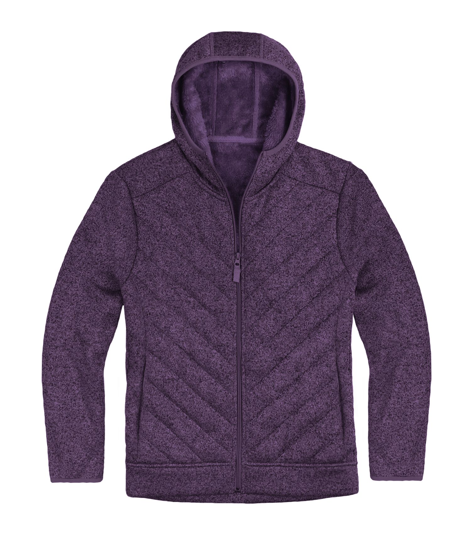 Victory Outfitters Men's Fleece Zip Up Hoodie with Heavy Duty Sherpa Lining
