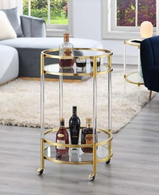 Fingerhut - South Shore City Life Bar Cart with Wine Glass Rack