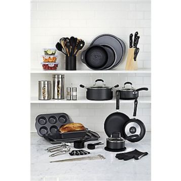  FUDABA Kitchen In A Box 83-Piece Combo Set, Black: Home &  Kitchen