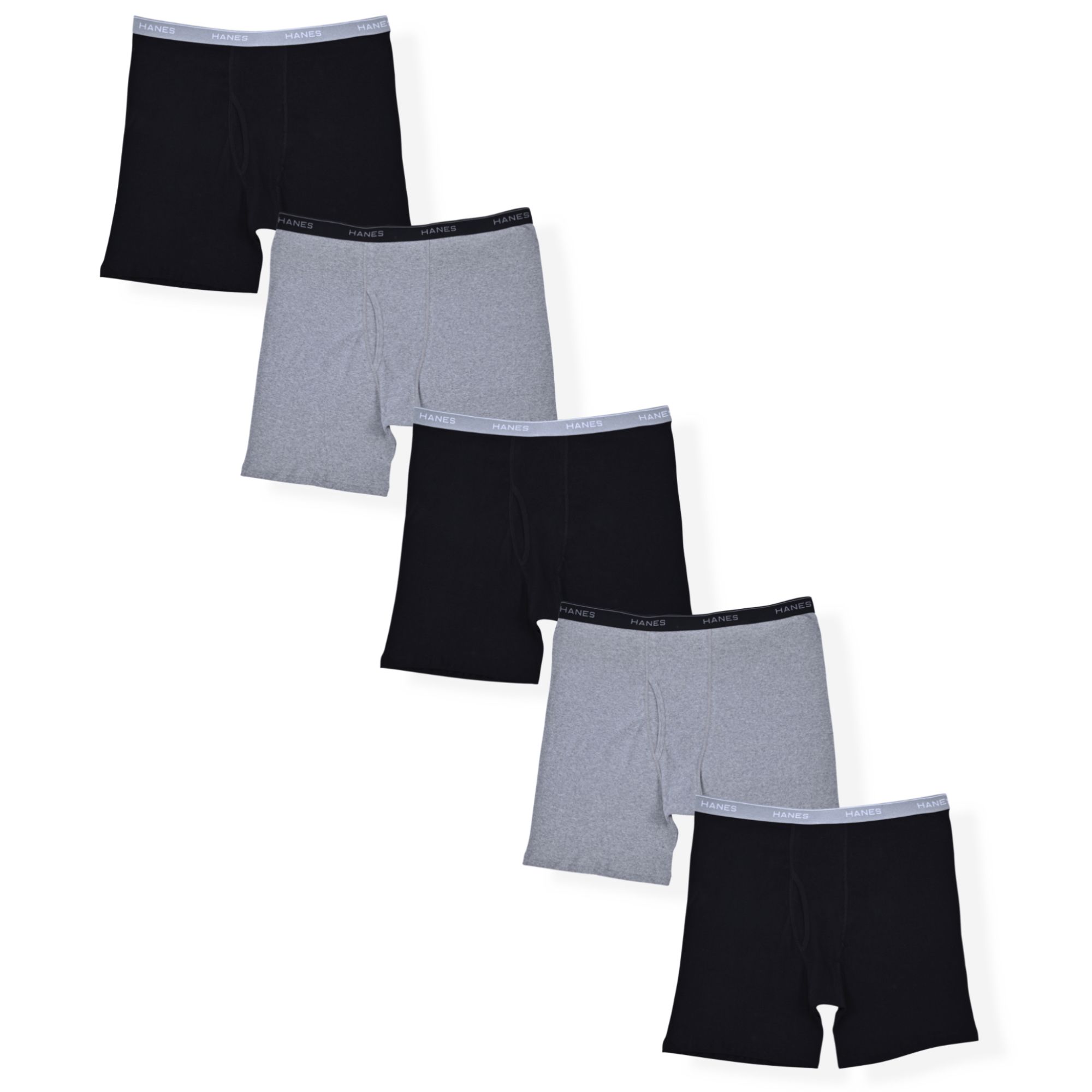 Hanes Men's 4-Pack FreshIQ Tagless Cotton Boxer with ComfortFlex