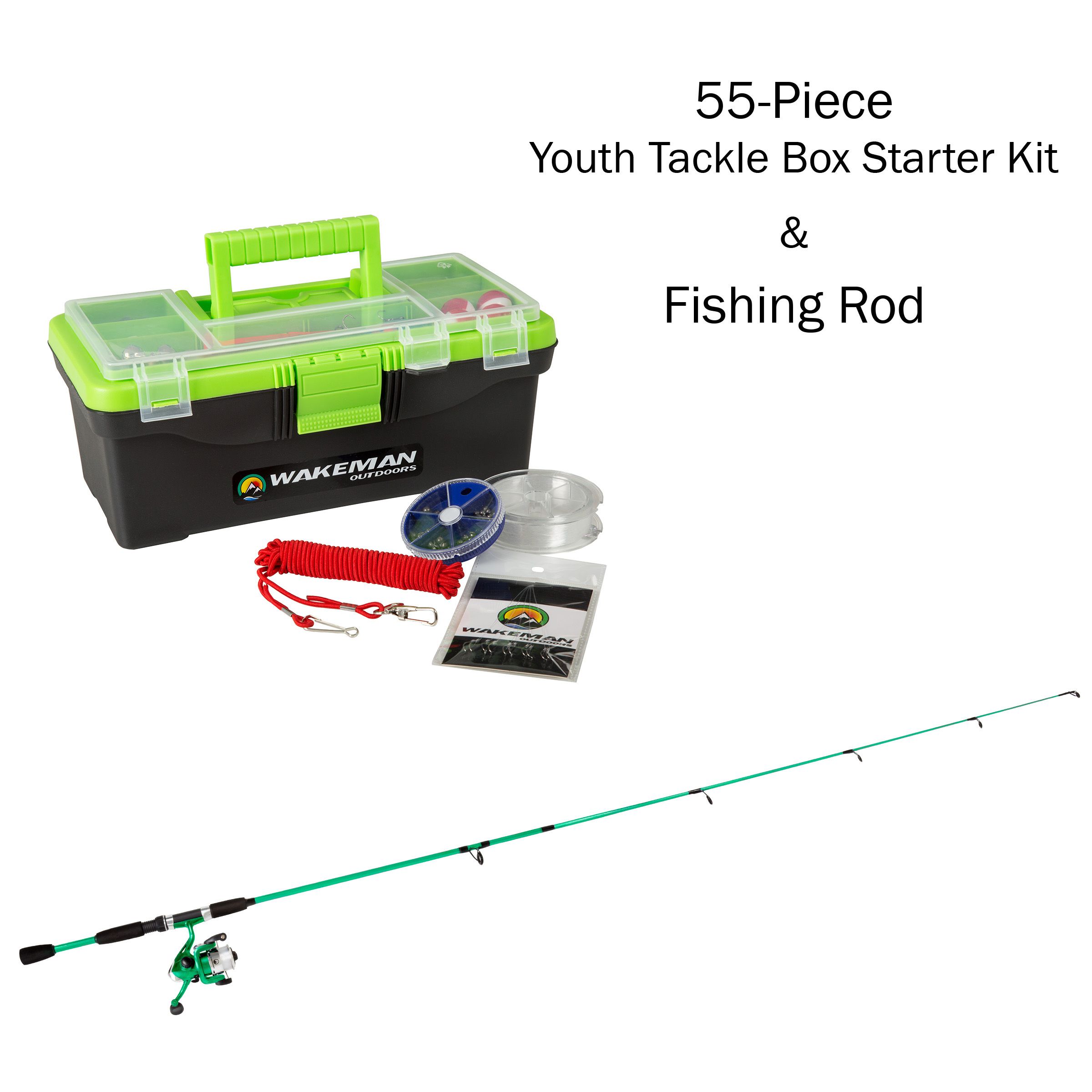 Fingerhut - Wakeman Outdoors Kids' Fishing Gear Kit - Green