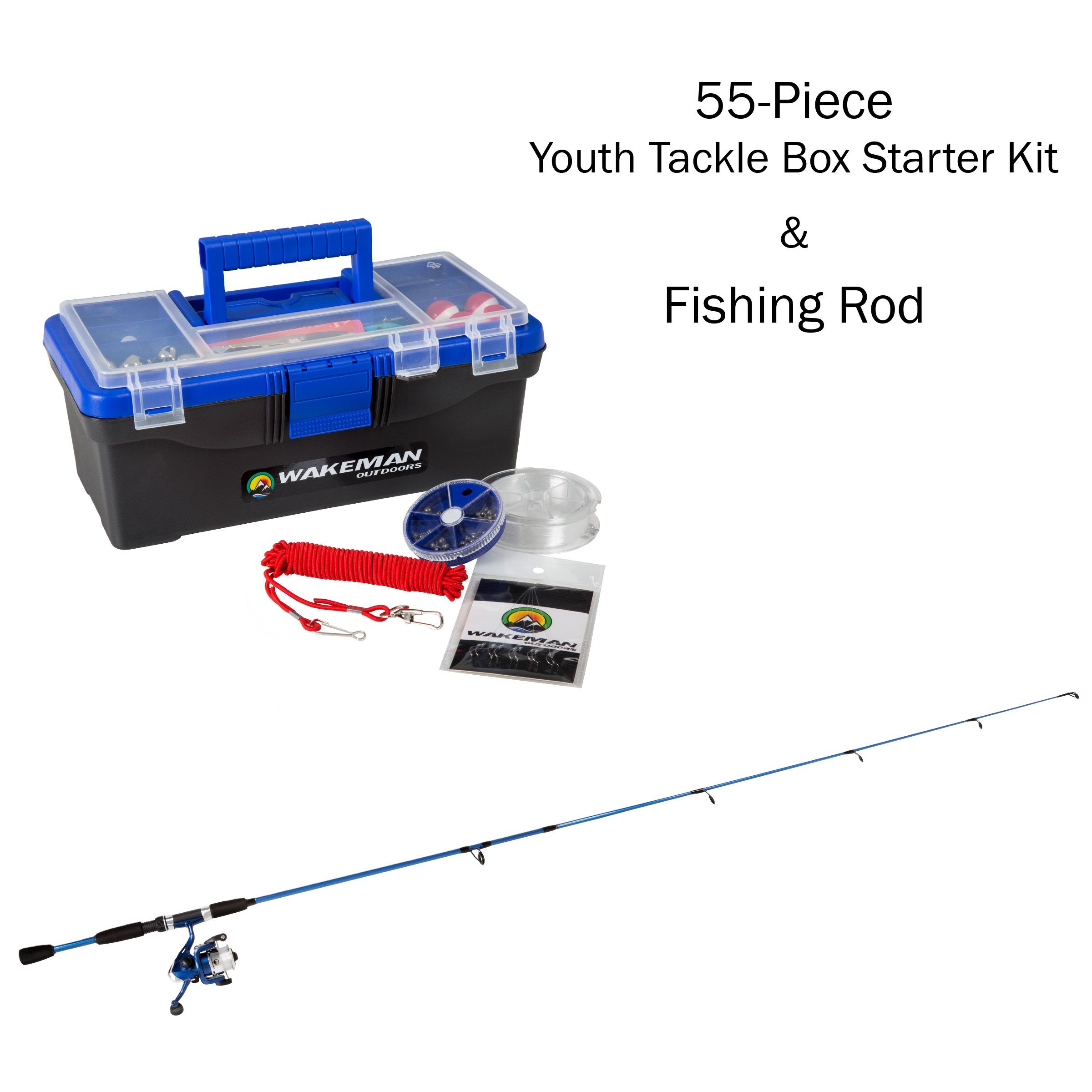 Fingerhut - Wakeman Outdoors Kids' Fishing Gear Kit - Blue