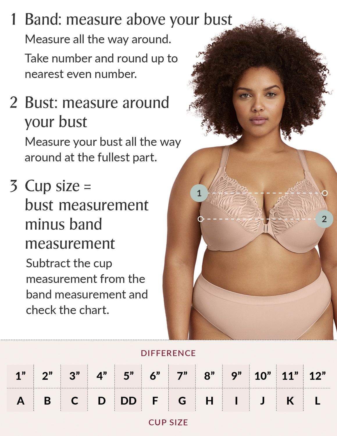 Underwire for Full Busted Figure Types in 44DD Bra Size Blush Comfort Strap  Bras